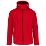 Heren softshell jas met afneembare capuchon Red 4XL
