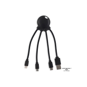 2087 | Xoopar Octopus Eco Charging  cable - Zwart