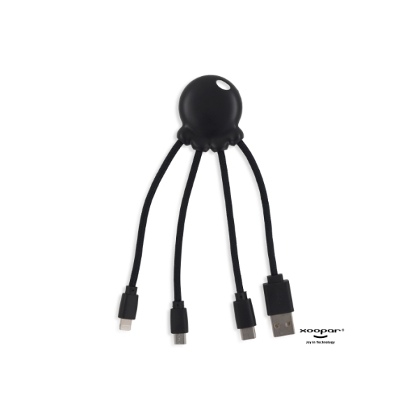 2087 | Xoopar Eco Octopus GRS Charging cable - Black