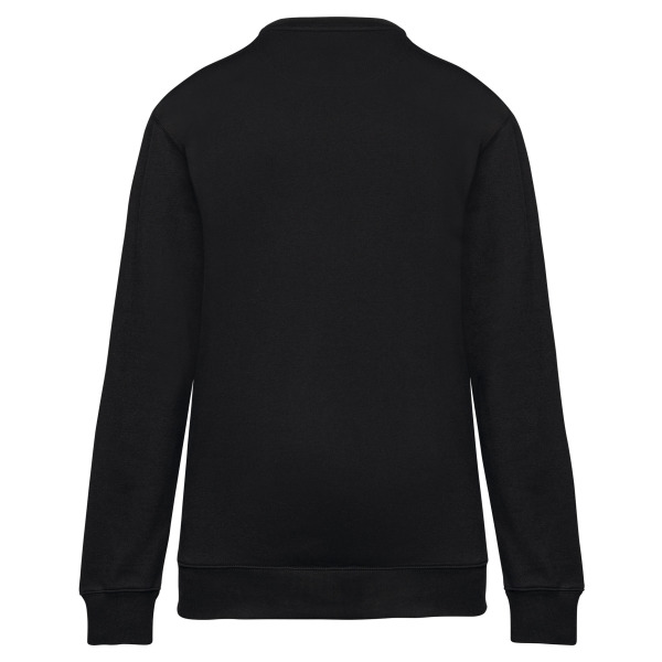 DayToDay unisex sweater met zip contrasterende zak Black / Silver XXL