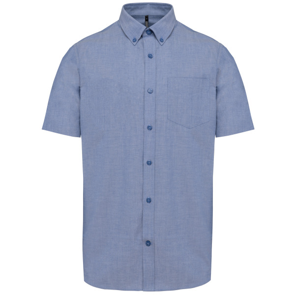 Heren oxford overhemd korte mouwen Oxford Cobalt Blue XL