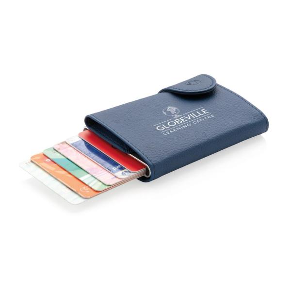 C-Secure aluminium RFID kaarthouder & portemonnee, blauw