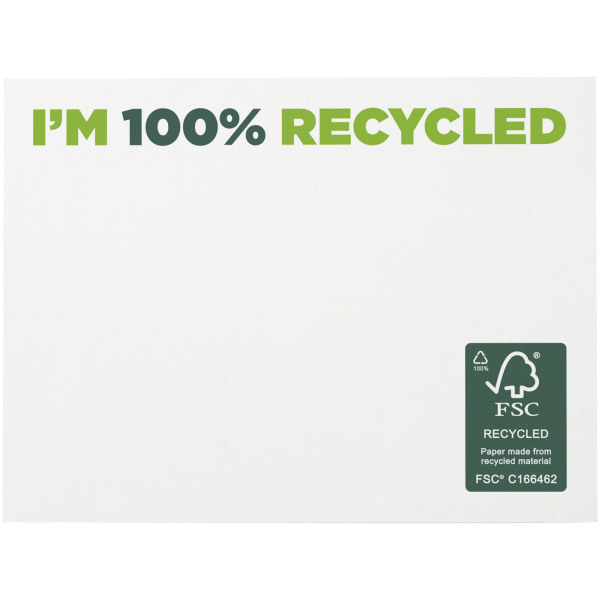 Sticky-Mate® gerecyclede sticky notes 100 x 75 mm - Wit - 25 pages