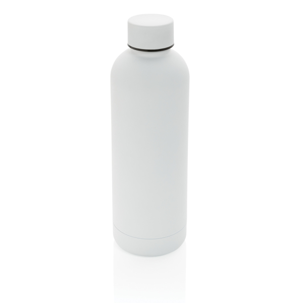 Impact stainless steel double wall vacuum bottle, white
