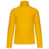Enzo > Zip neck microfleece jacket Yellow 5XL