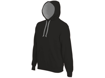 Hooded sweater met gecontrasteerde capuchon Hooded sweater met gecontrasteerde capuchon