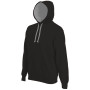 Hooded sweater met gecontrasteerde capuchon Black / Fine Grey 4XL
