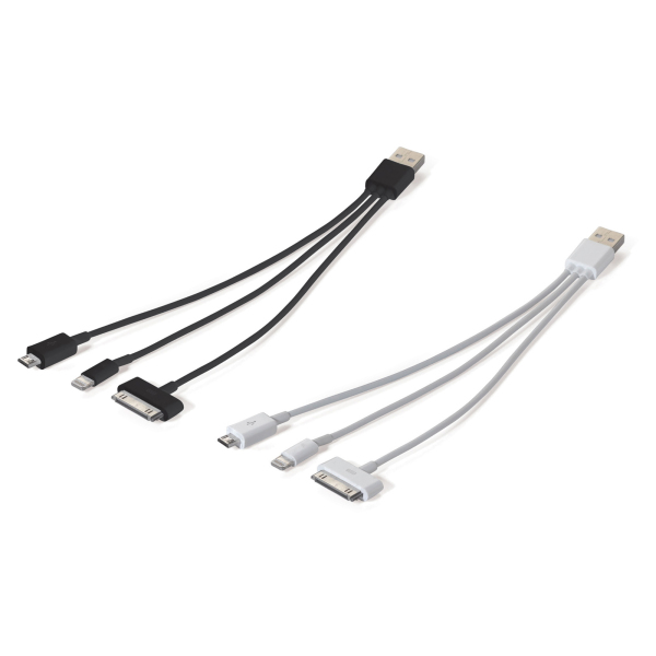 USB connector 3-in-1 - Zwart