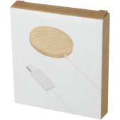 Atra 10 W magnetisch draadloos oplaadstation van bamboe - Beige