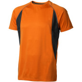 Quebec cool fit heren t-shirt met korte mouwen - Oranje/Antraciet - 3XL