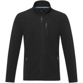 Amber GRS gerecycled heren fleece jas met volledige rits - Zwart - XS