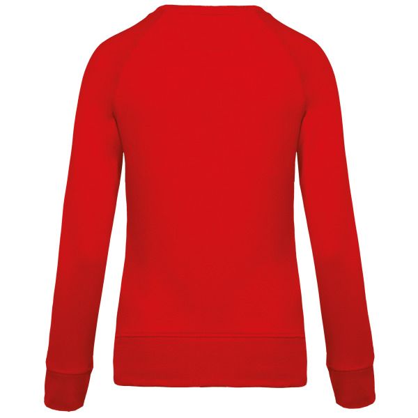 Damessweater BIO ronde hals raglanmouwen Red XS