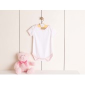 Contrast Baby Bodysuit White / Pale Pink 12/18M