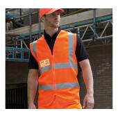 ZIP I.D SAFETY TABARD, FLUORESCENT YELLOW, S/M, RESULT