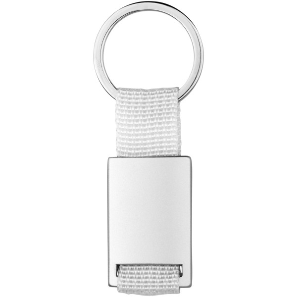 Alvaro webbing keychain - White/Silver