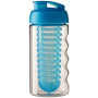 H2O Active® Bop 500 ml sportfles en infuser met flipcapdeksel - Transparant/Aqua blauw
