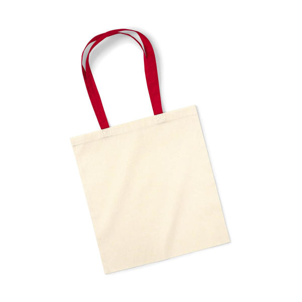 Bag for Life - Contrast Handles - Natural/Classic Red