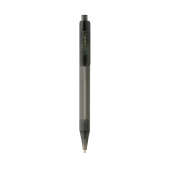 GRS RPET X8 transparante pen, zwart
