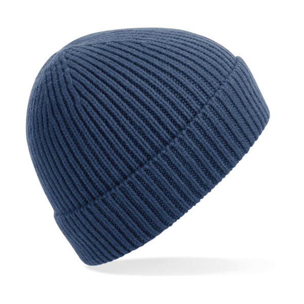 Engineered Knit Ribbed Beanie - Steel Blue - One Size