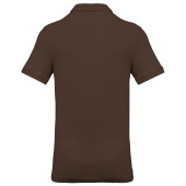 Men's short-sleeved piqué polo shirt Chocolate 4XL