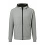 Men's Hooded Softshell Jacket - light-grey/black - L