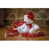 Knuffel met rits kerstbeer White / Red One Size