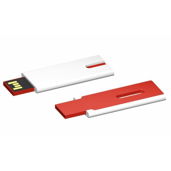 USB stick Skim 2.0 wit-rood 64GB