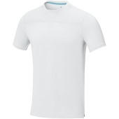 Borax Heren T-shirt met korte mouwen, cool fit, GRS gerecycled - Wit - XS