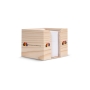 Kubushouder hout met recycled papier 650 vellen 10x10x8.5cm - Licht Bruin