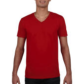 Gildan Mens Softstyle® V-Neck T-Shirt - Red - L