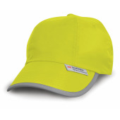 Baseball Cap With Reflective Hem Yellow One Size
