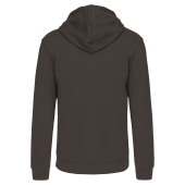 Herensweater met rits en capuchon in contrasterende kleur Dark Grey / Black XL