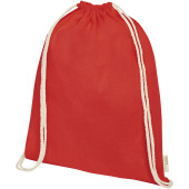 Orissa ryggsäck med dragsko i ekologisk bomull 140 g/m² GOTS 5L - Röd