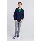 Heavy Blend™classic Fit Youth Full Zip Hooded Sweatshirt Sport Grey M