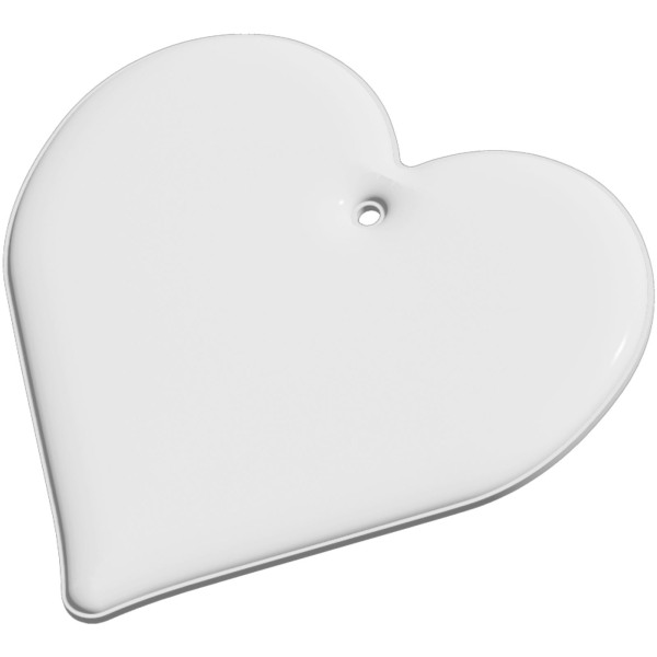 RFX™ H-09 reflecterende pvc hanger met hart - Wit