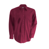 Men's easy-care polycotton poplin shirt Wine XS