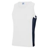 AWDis Cool Contrast Vest, Arctic White/French Navy, XXL, Just Cool