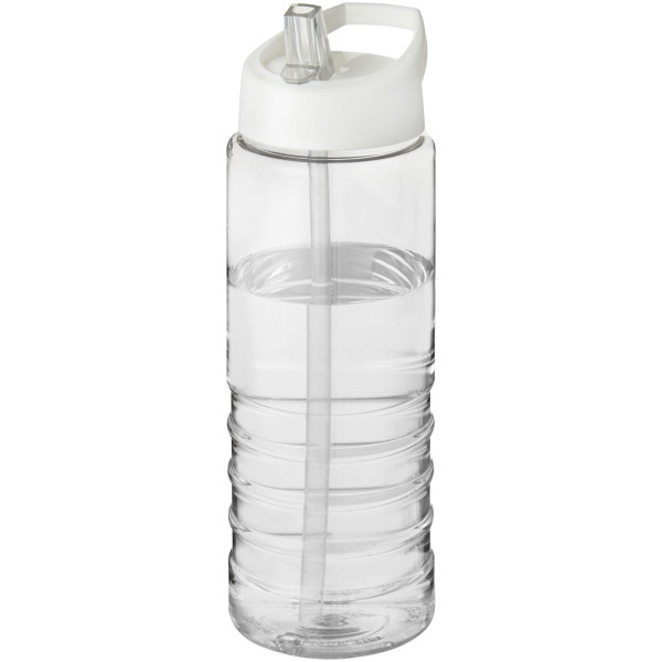 H2O Active® Treble 750 ml spout lid sport bottle - Transparent/White