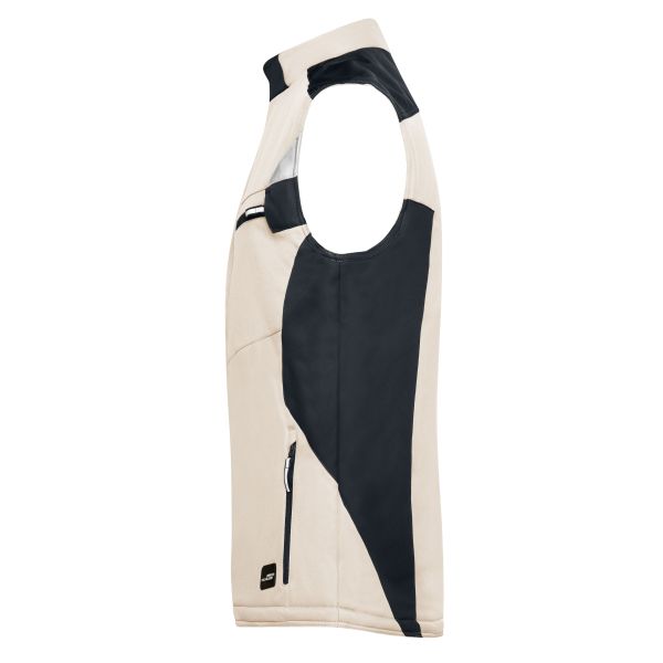 Craftsmen Softshell Vest - STRONG - - stone/black - XL