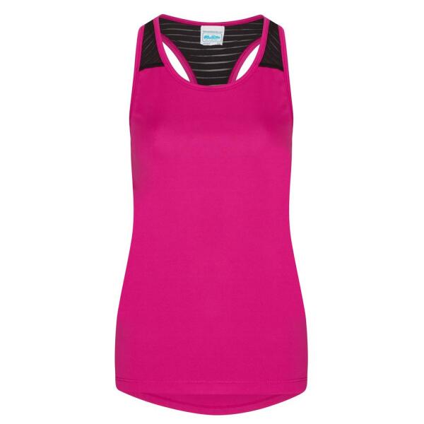 AWDis Ladies Cool Smooth Workout Vest, Hot Pink, L, Just Cool