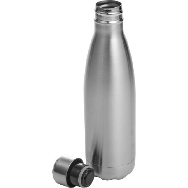 Trinkflasche(650 ml) aus Edelstahl Sumatra Silber