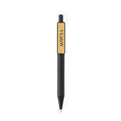 GRS RABS pen met bamboe clip, zwart