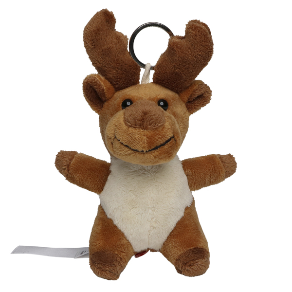 plush moose with keychain