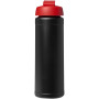 Baseline® Plus 750 ml flip lid sport bottle - Solid black/Red