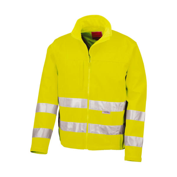 Hi-Vis Soft Shell Jacket - Fluorescent Yellow - 2XL