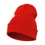 Heavyweight Long Beanie - Red - One Size