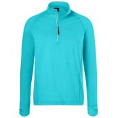 Men's Sports Shirt Half-Zip - turquoise - S