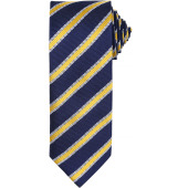 Waffle Stripe tie Navy / Gold One Size