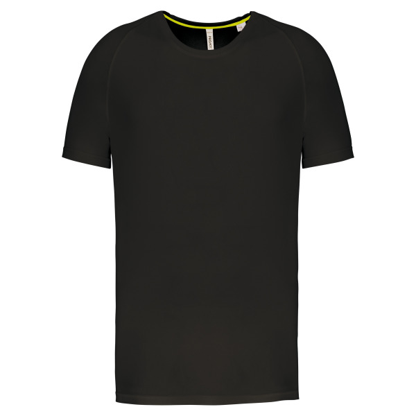 Gerecycled herensport-T-shirt met ronde hals Black XXL