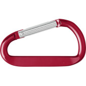 Aluminium karabijn sleutelhanger Guilermo rood